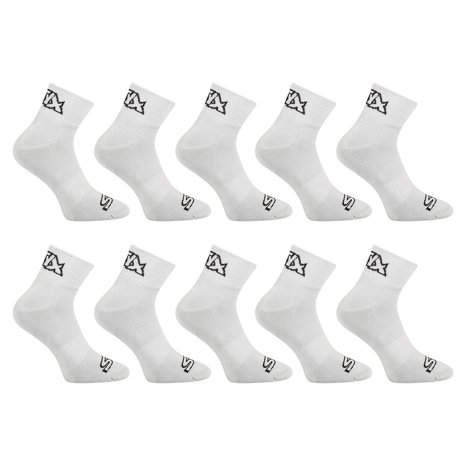Levně 10PACK ponožky Styx kotníkové šedé (10HK1062) XL