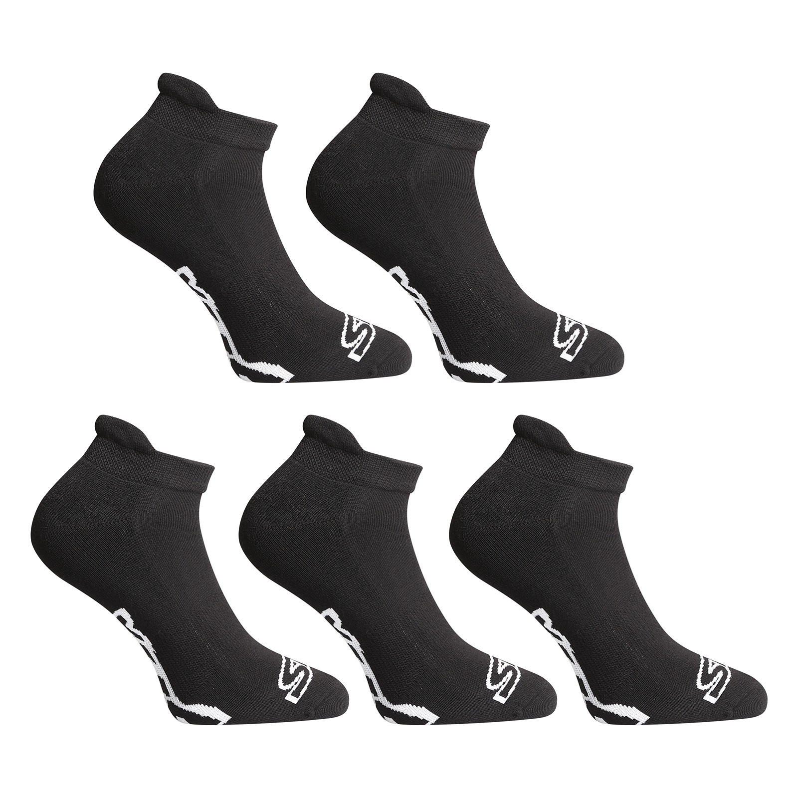 Levně 5PACK ponožky Styx nízké černé (5HN960) S
