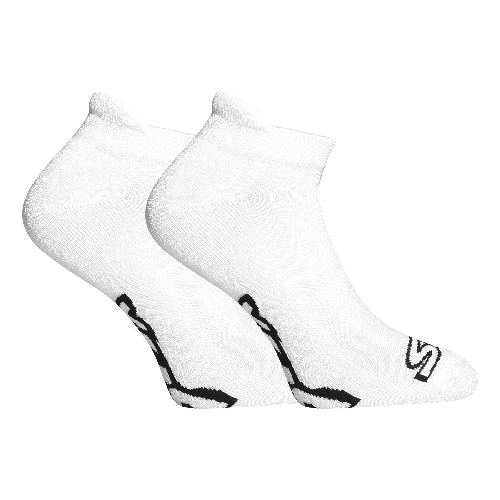 Levně Ponožky Styx nízké bílé s černým logem (HN1061) XL