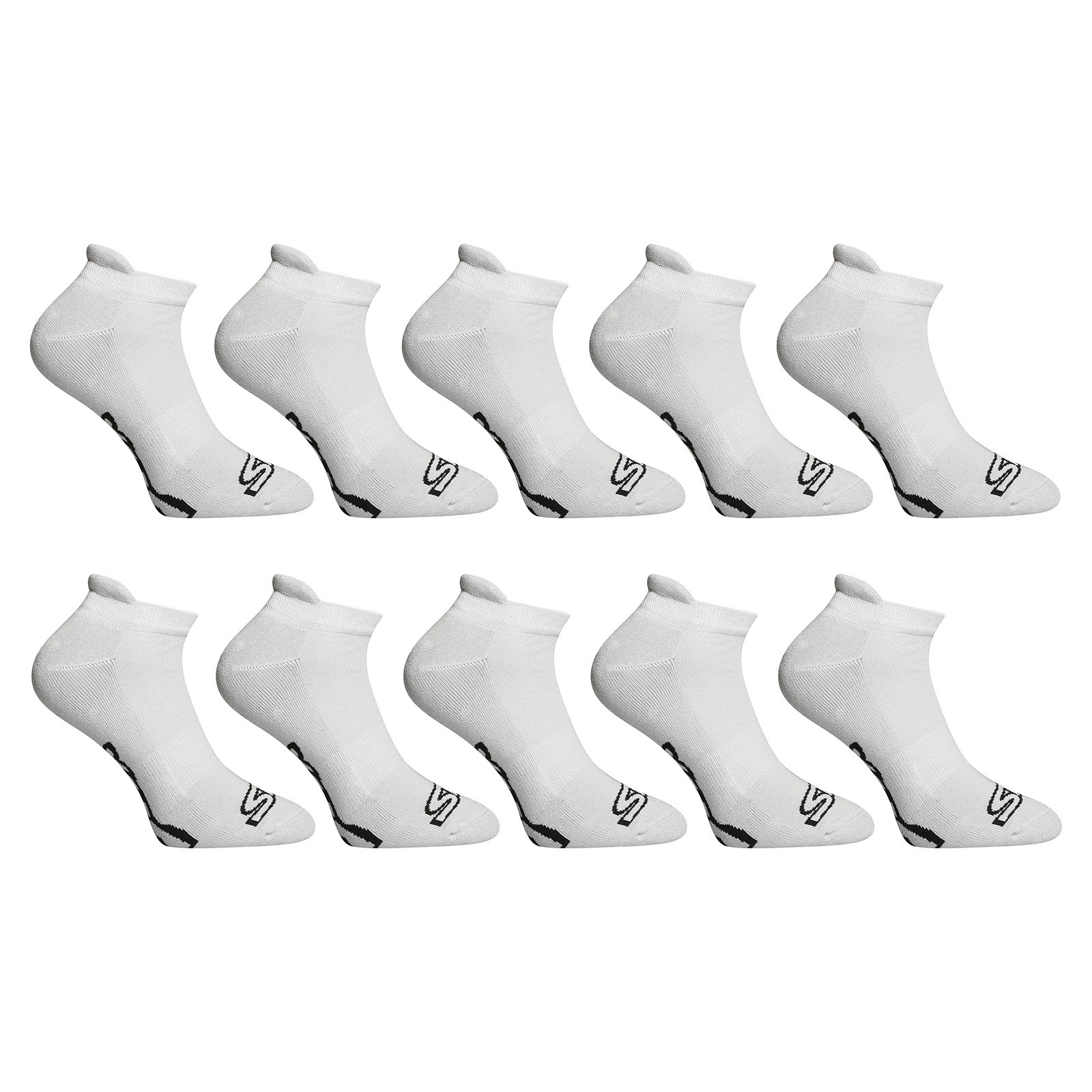 Levně 10PACK ponožky Styx nízké šedé (10HN1062) L