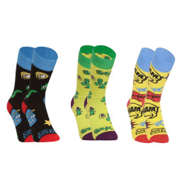3PACK veselé ponožky Styx vysoké vícebarevné (H12515657)