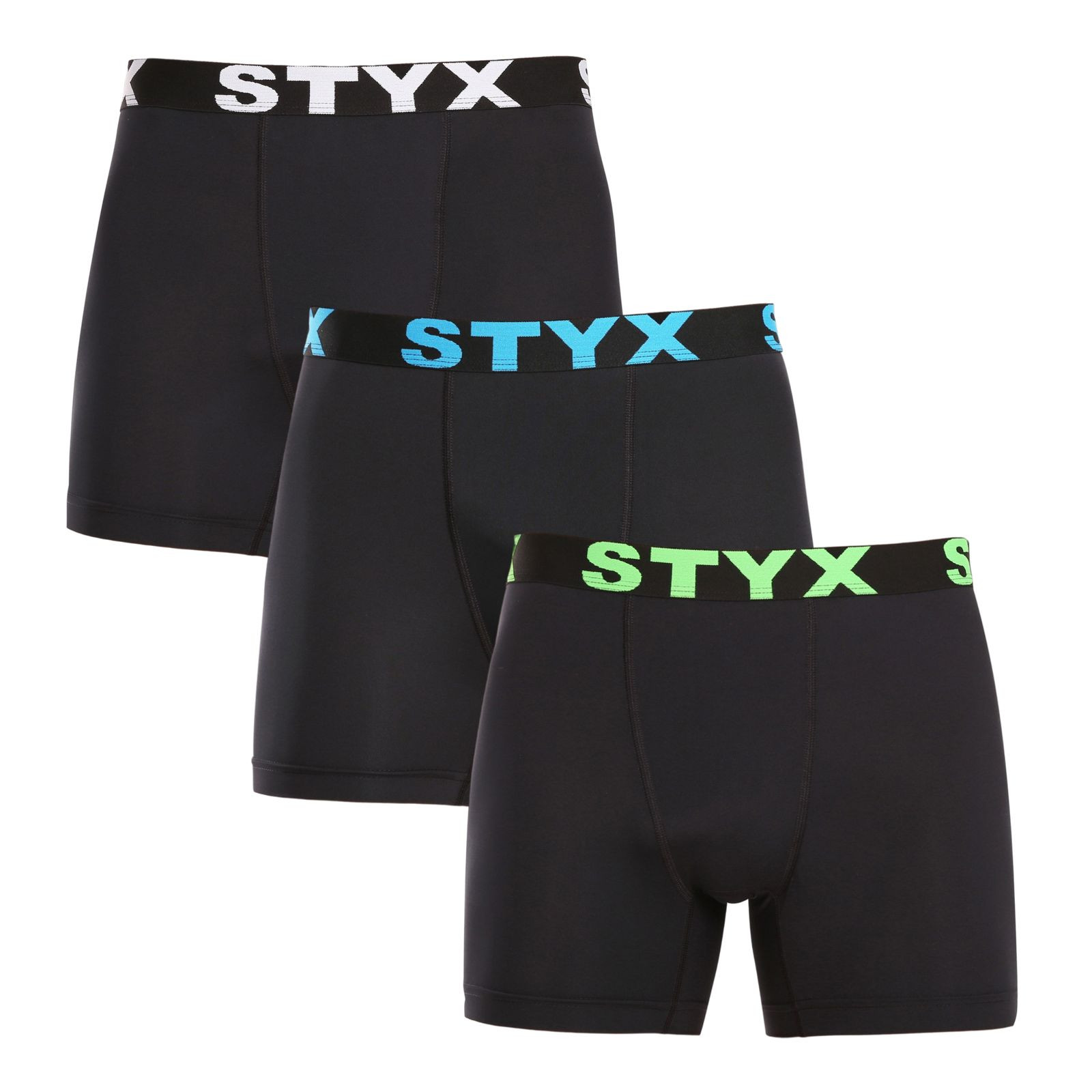 Levně 3PACK pánské funkční boxerky Styx černé (3W96012) M