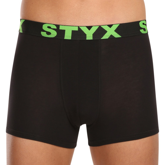 10PACK pánské boxerky Styx sportovní guma černé (10G9601)