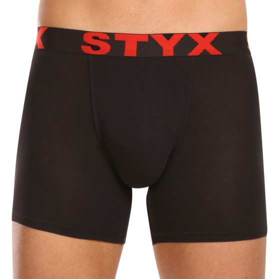 10PACK pánské boxerky Styx long sportovní guma černé (10U9601)