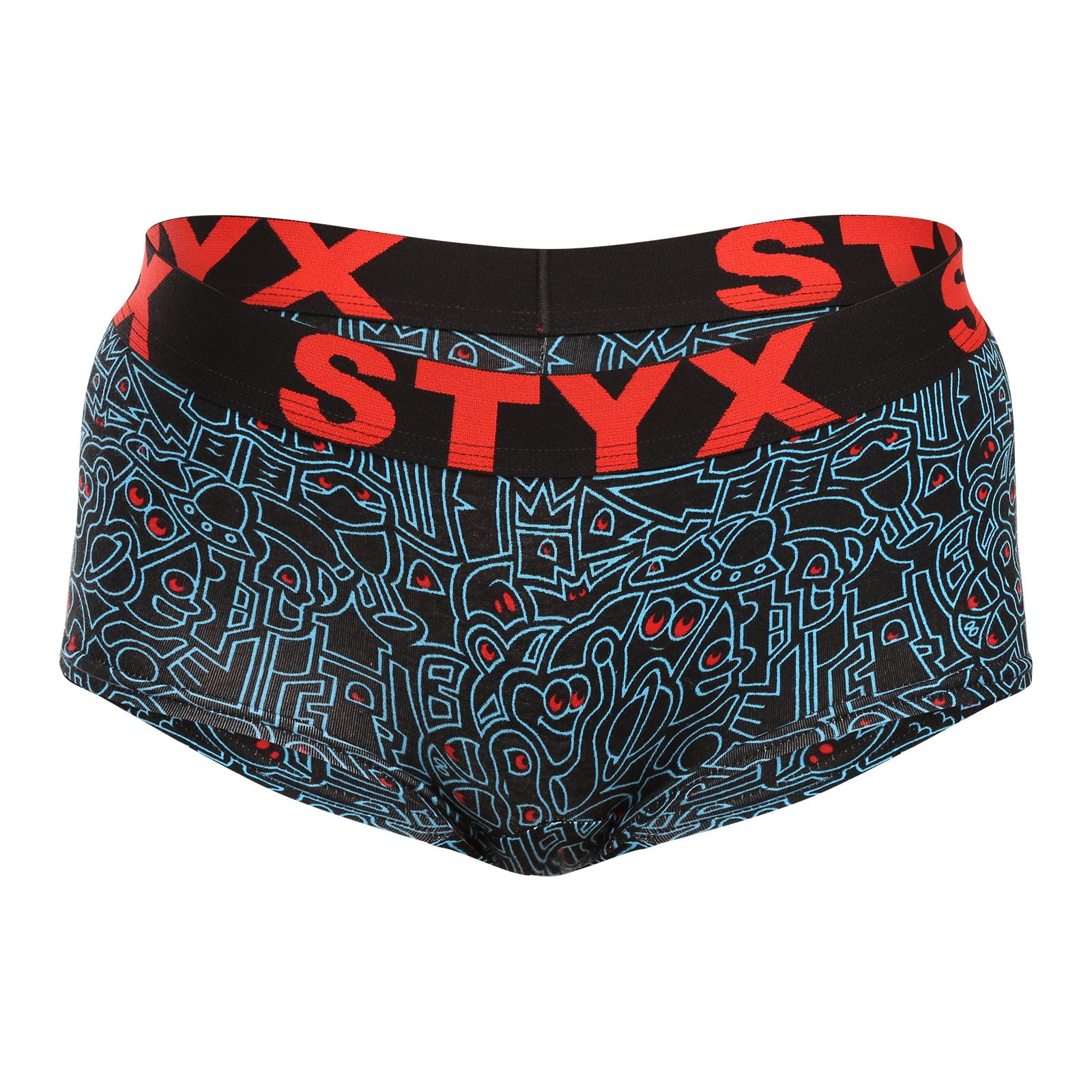 Levně Dámské kalhotky Styx art s nohavičkou doodle (IN1256) L