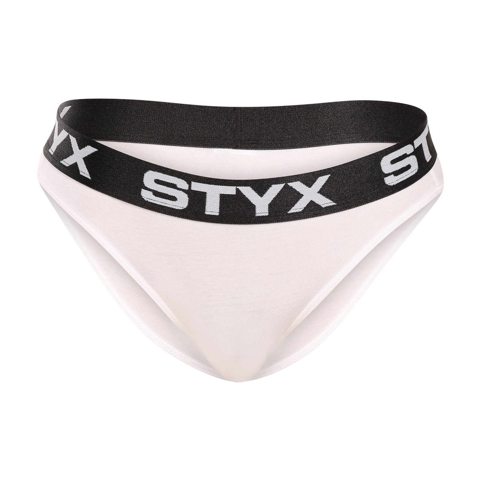 Levně Dámské kalhotky Styx sportovní guma bílé (IK1061) L