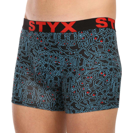 3PACK pánské boxerky Styx long art sportovní guma vícebarevné (3U12672/2)