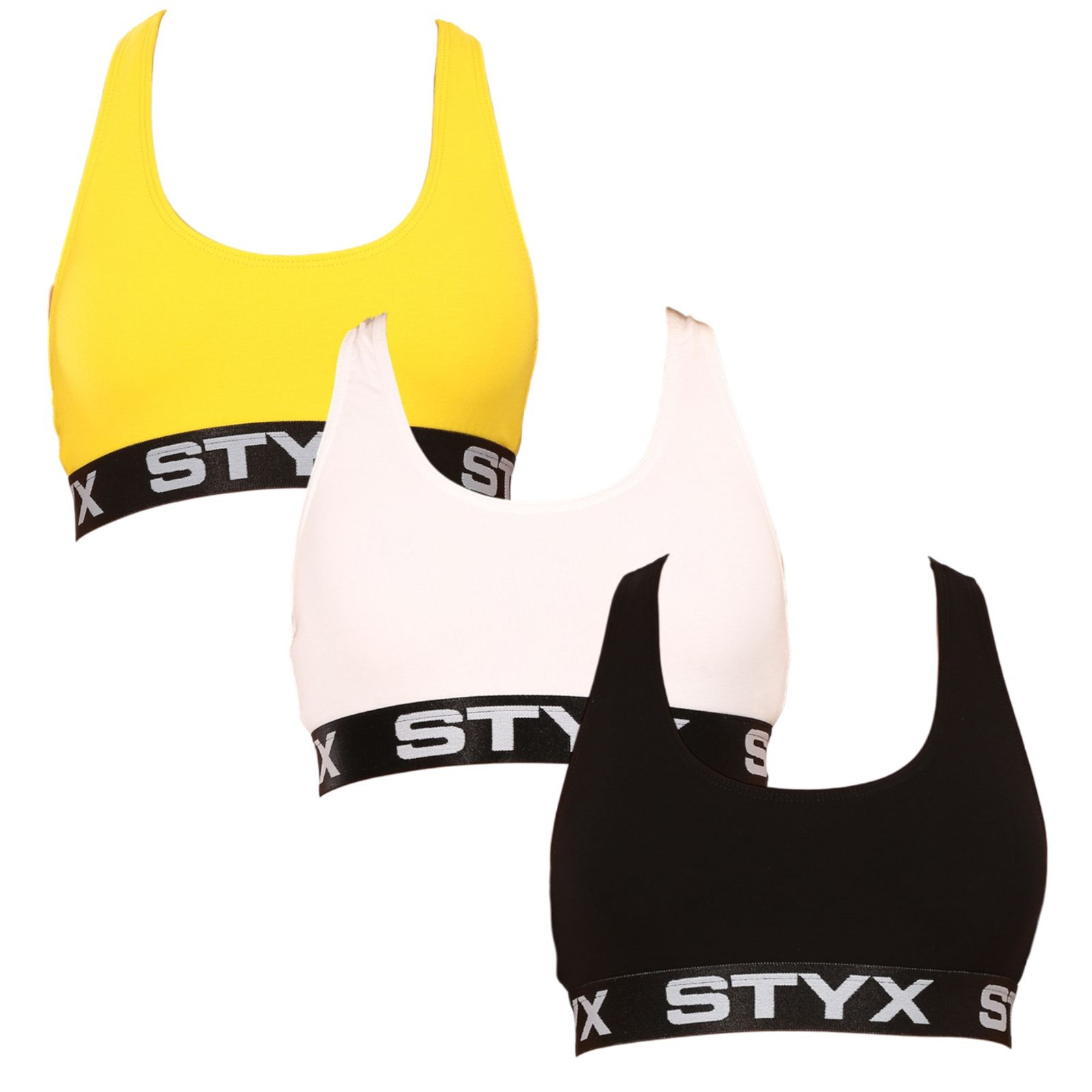 3PACK dámská podprsenka Styx sport vícebarevná (3IP09018) S