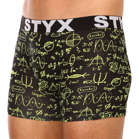 3PACK pánské boxerky Styx long art sportovní guma vícebarevné (3U13724)