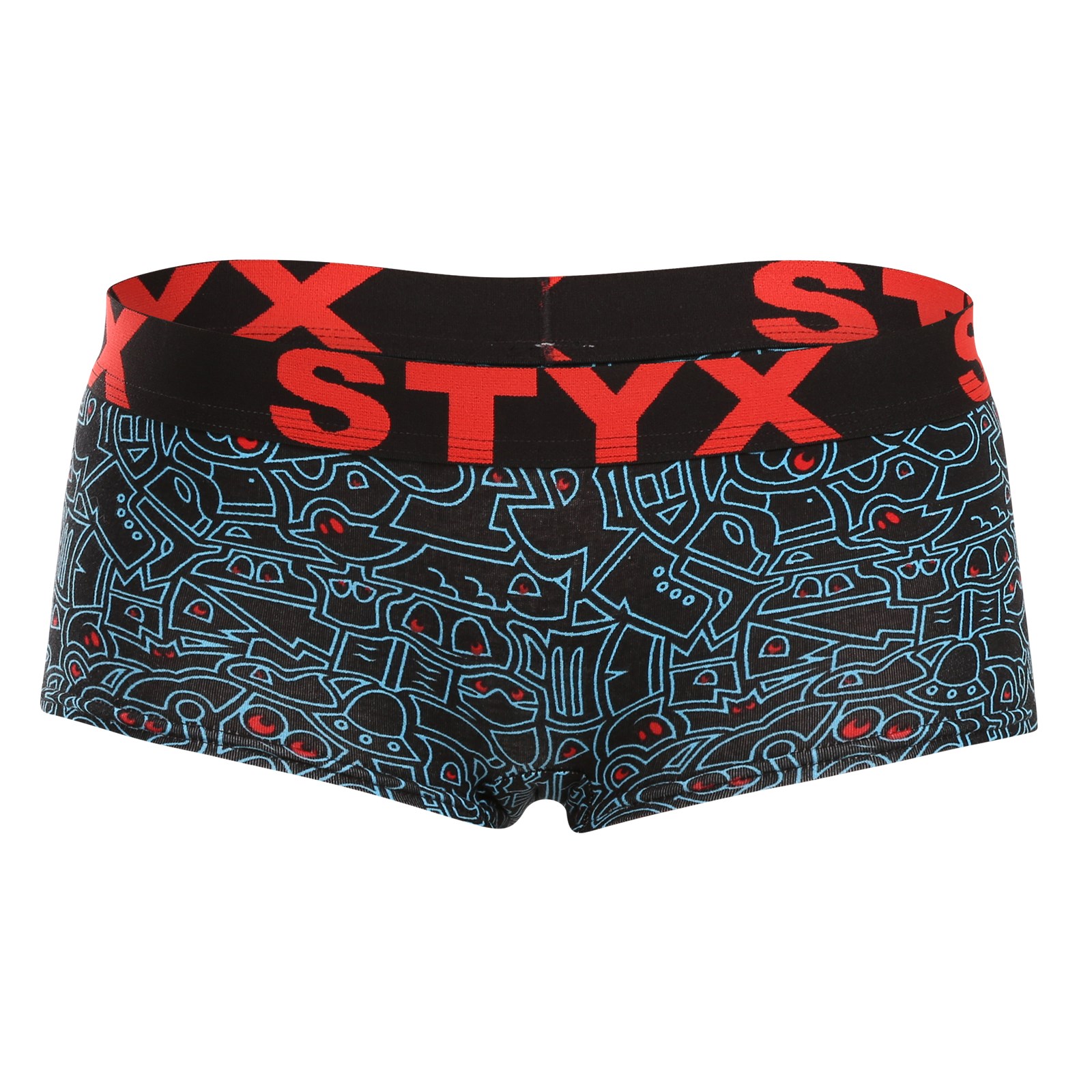 Levně Dámské kalhotky Styx art s nohavičkou doodle (IN1256) L