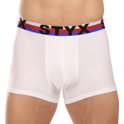 Pánské boxerky Styx sportovní guma bílé trikolóra (G2061)