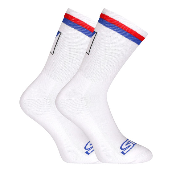 3PACK ponožky Styx vysoké bílé trikolóra (3HV10111)